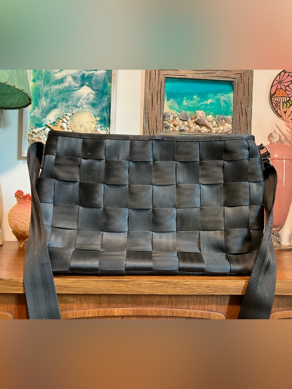 Vintage Harveys Seatbelt Executive Bag